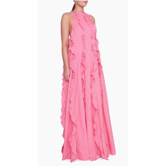 Staud Marika Ruffled Halter Gown - Picture 2 of 10